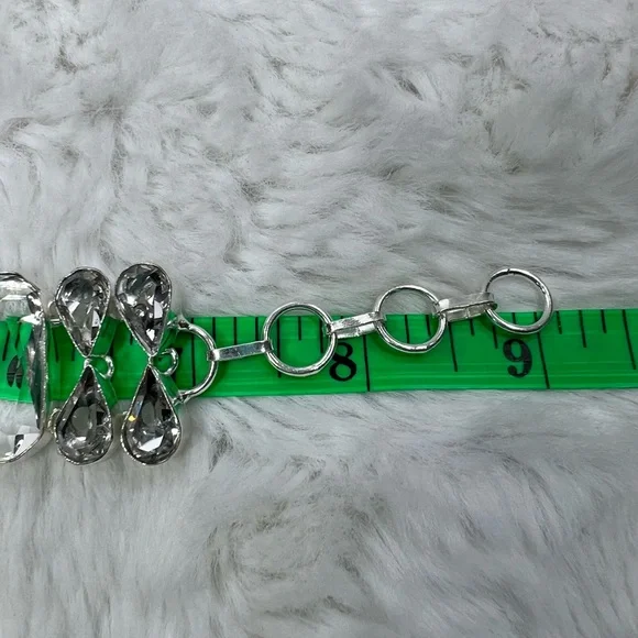 White Topaz 925 Large Necklace & Bracelet Set - Picture 7 of 8